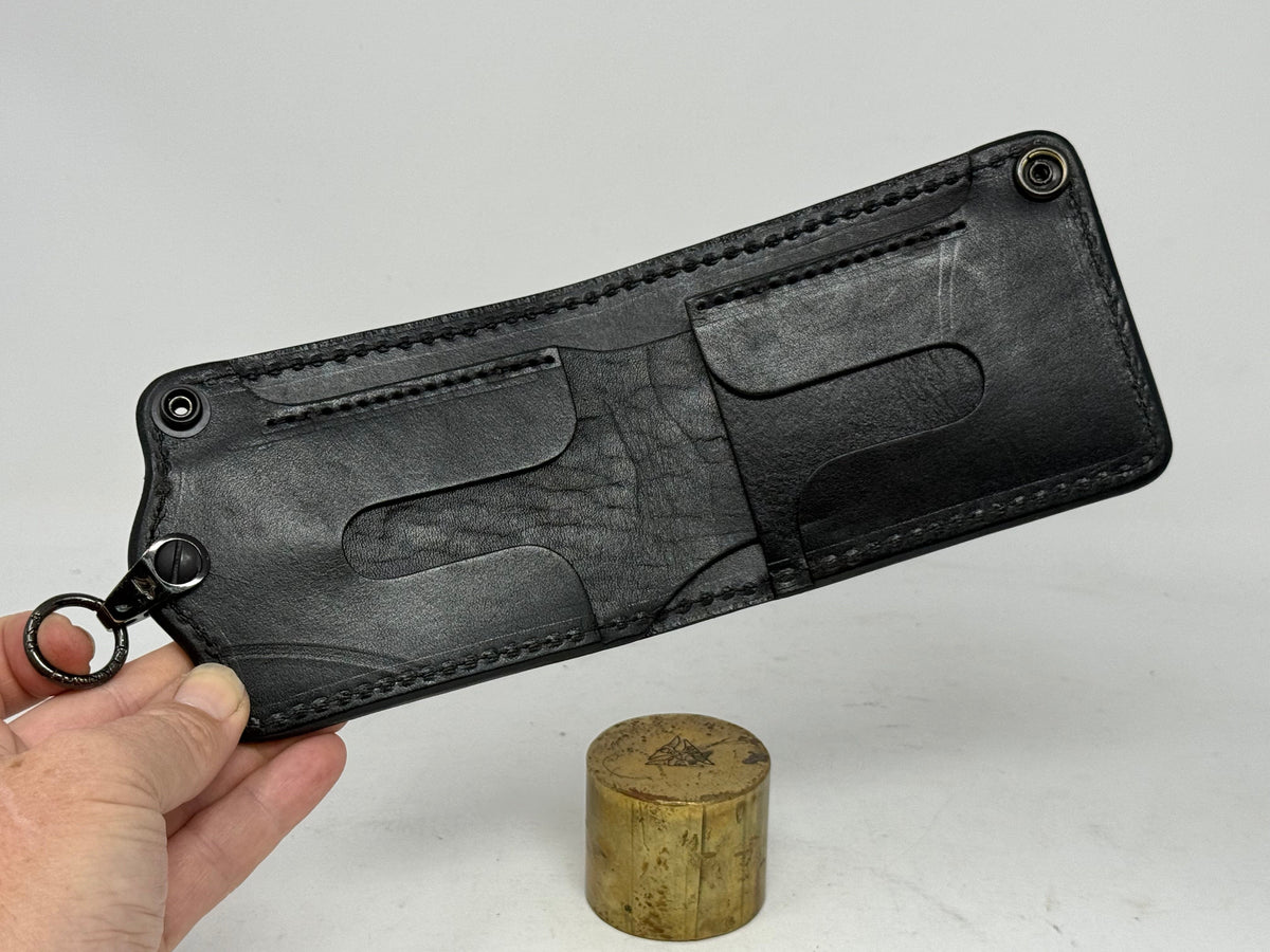 Anvil 5G Bifold Leather Chain Wallet - Gold Stingray