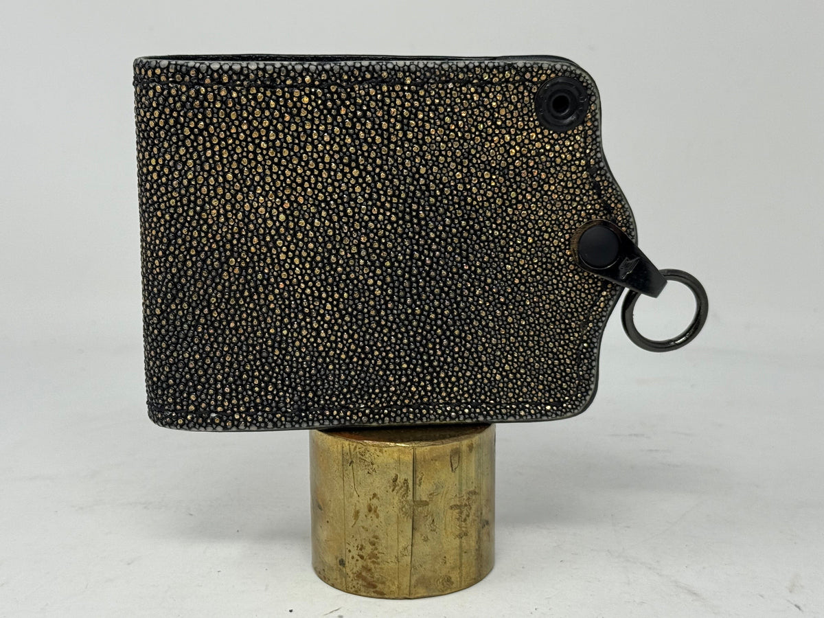 Anvil 5G Bifold Leather Chain Wallet - Gold Stingray
