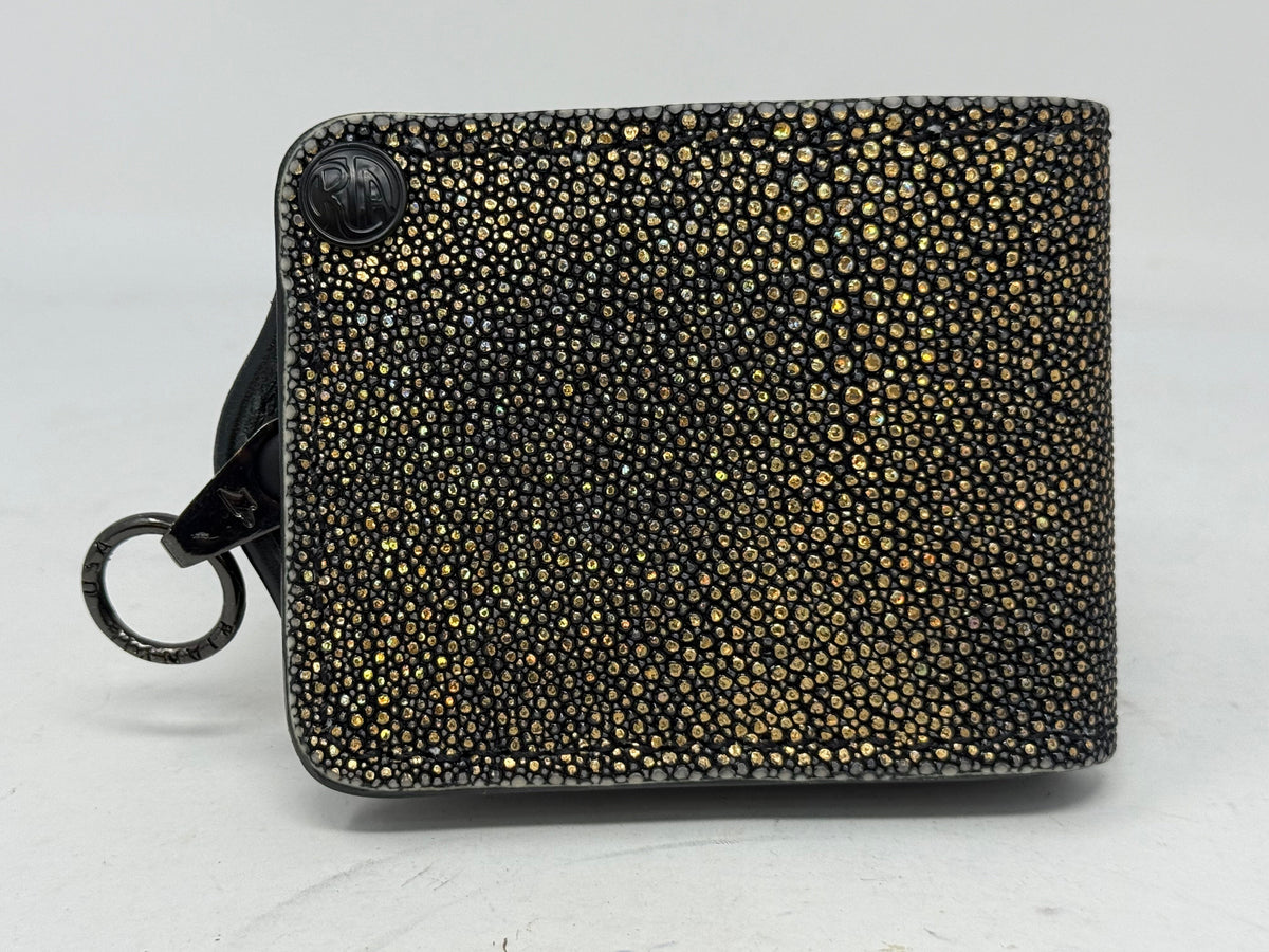 Anvil 5G Bifold Leather Chain Wallet - Gold Stingray