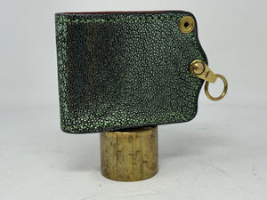Anvil 5G Bifold Leather Chain Wallet - Metallic Emerald Stingray