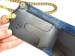 Anvil 5G Bifold Leather Chain Wallet - Oxblood Giant Gator w/inlay