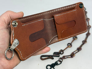 ANVIL 5G Bifold Leather Chain Wallet - Safari Blue Elephant