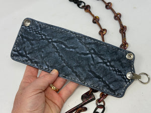 ANVIL 5G Bifold Leather Chain Wallet - Safari Blue Elephant