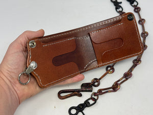 ANVIL 5G Bifold Leather Chain Wallet - Safari Blue Elephant