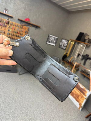 ANVIL 5G Bifold Leather Chain Wallet - Tan Elephant