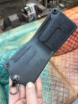 ANVIL 5G Bifold Leather Chain Wallet - Tan Elephant