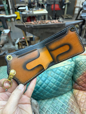 Anvil 5G Bifold Leather Chain Wallet - Tan Hippo