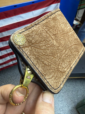 Anvil 5G Bifold Leather Chain Wallet - Tan Hippo
