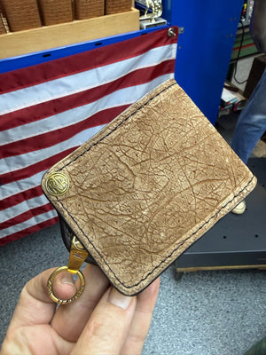 Anvil 5G Bifold Leather Chain Wallet - Tan Hippo