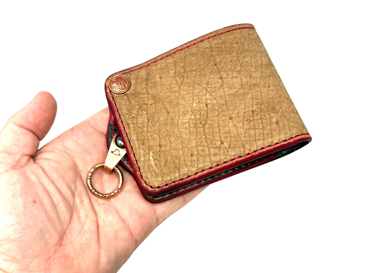 Anvil 5G Bifold Leather Chain Wallet - Tan Hippo