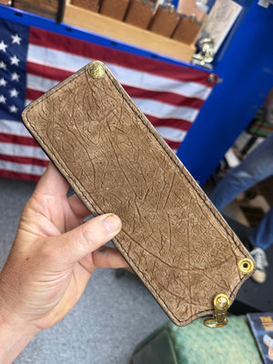 Anvil 5G Bifold Leather Chain Wallet - Tan Hippo