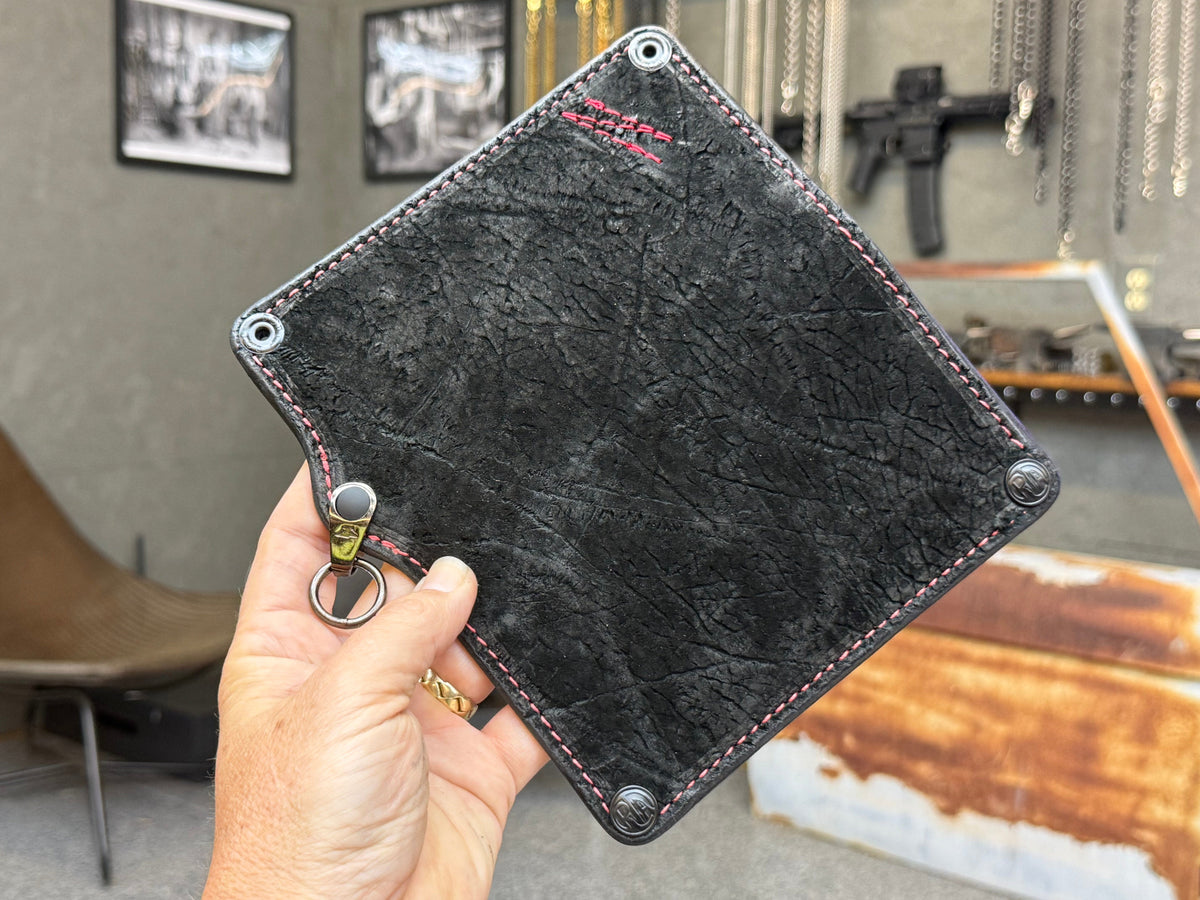 Anvil 5G Long Biker Wallet - Black Hippo