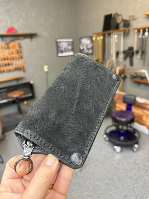 Anvil 5G Long Biker Wallet - Black Hippo - Anvil Customs