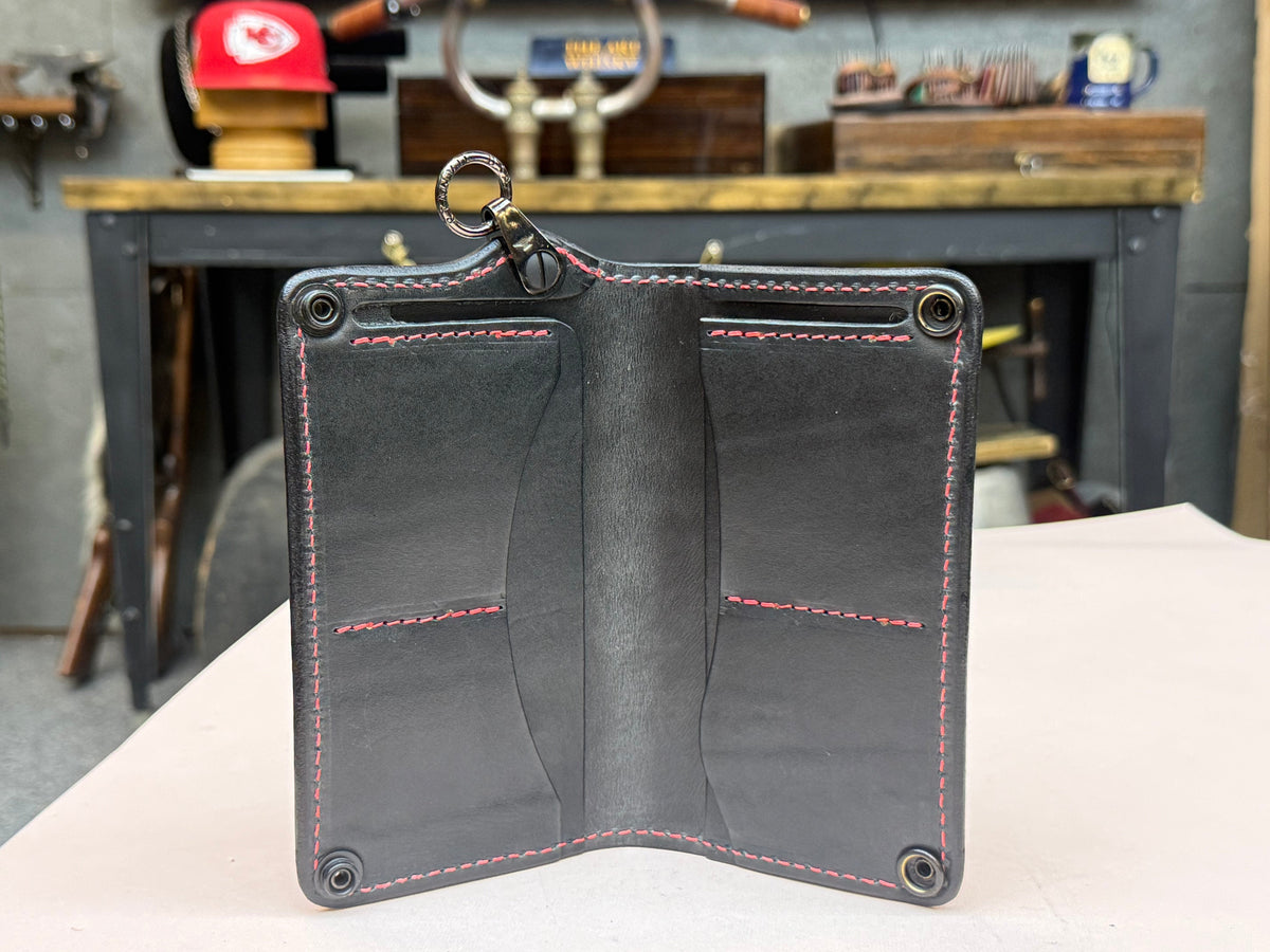 Anvil 5G Long Biker Wallet - Black Hippo