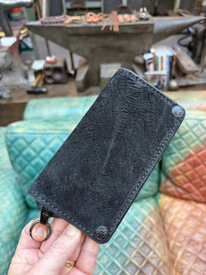 Anvil 5G Long Biker Wallet - Black Hippo - Anvil Customs