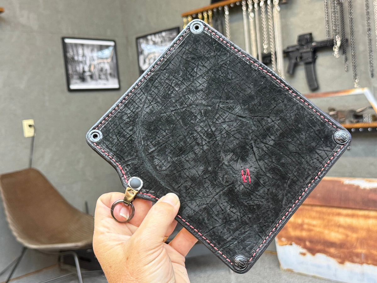Anvil 5G Long Biker Wallet - Black Hippo