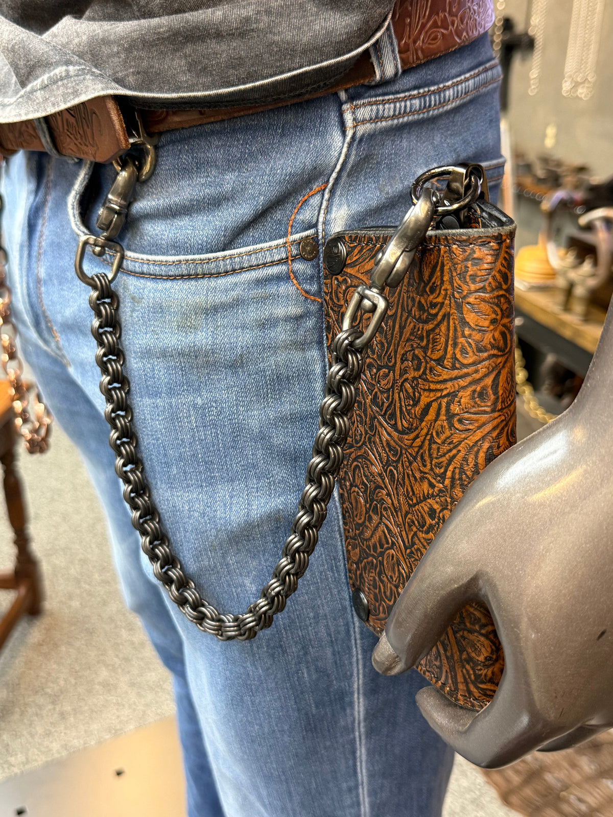 Anvil 5G Long Biker Wallet - ‘Western Floral’