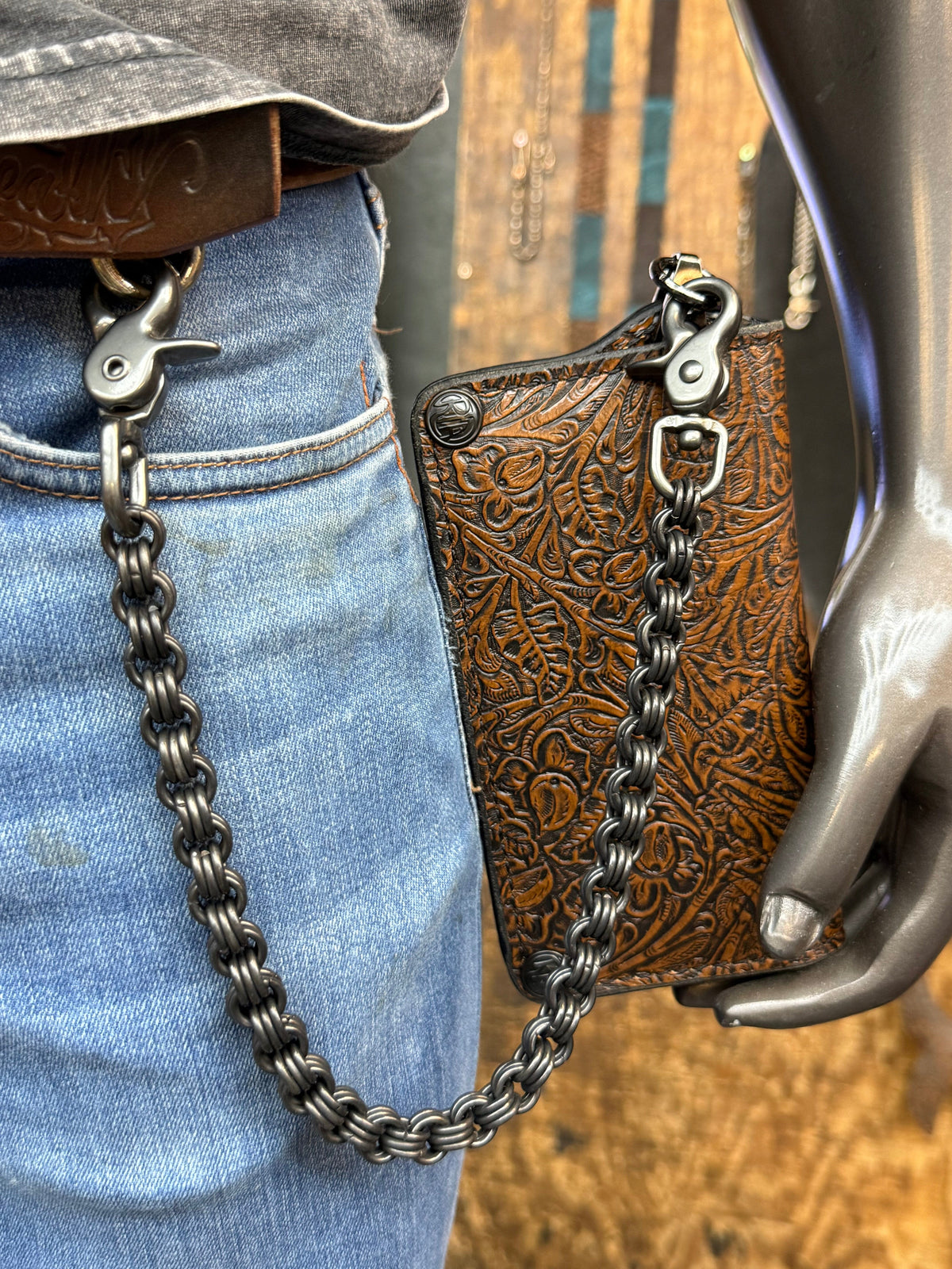 Anvil 5G Long Biker Wallet - ‘Western Floral’