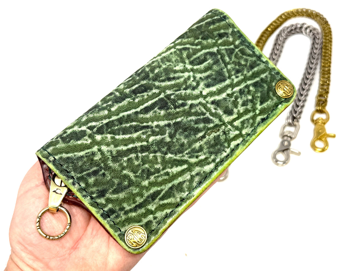 Anvil 5G Long Wallet - Antiqued Green Elephant