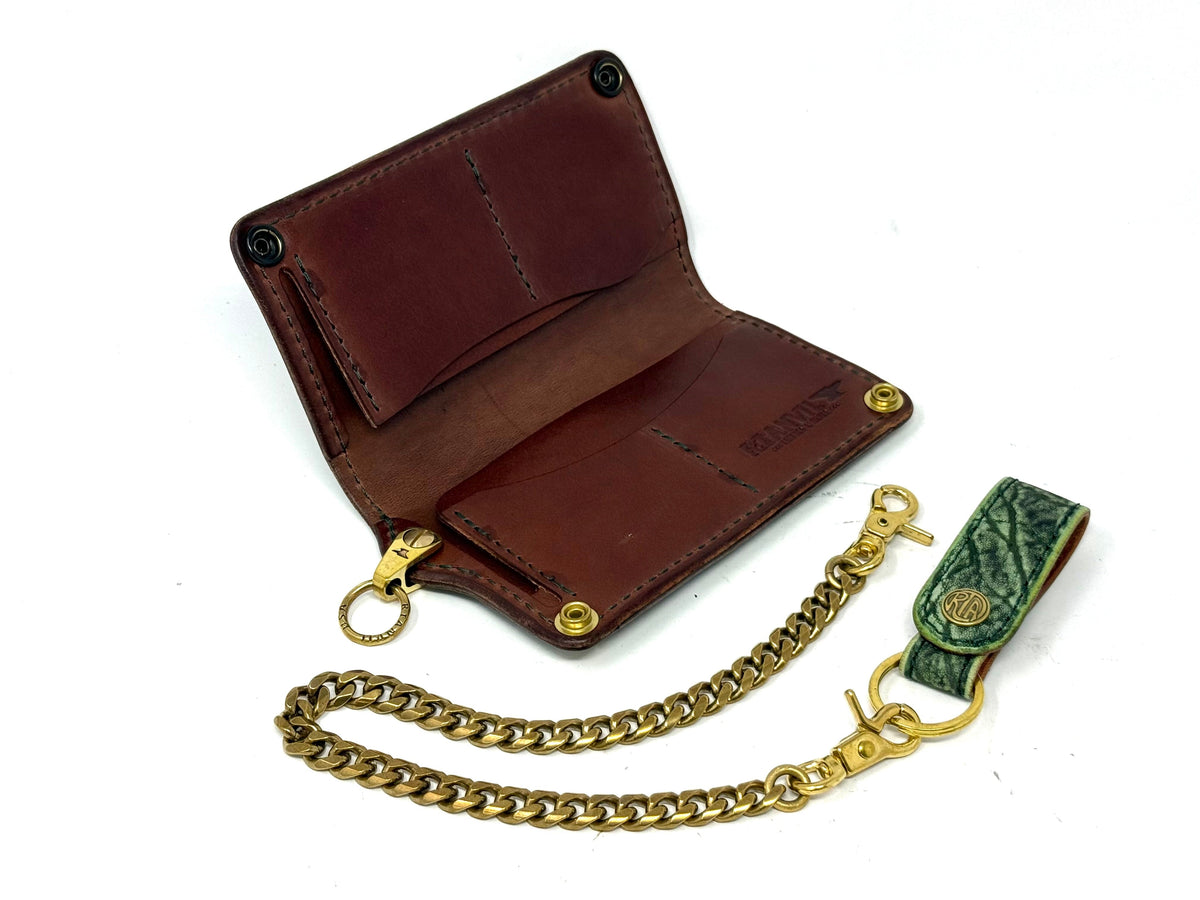 Anvil 5G Long Wallet - Antiqued Green Elephant &amp; Chain