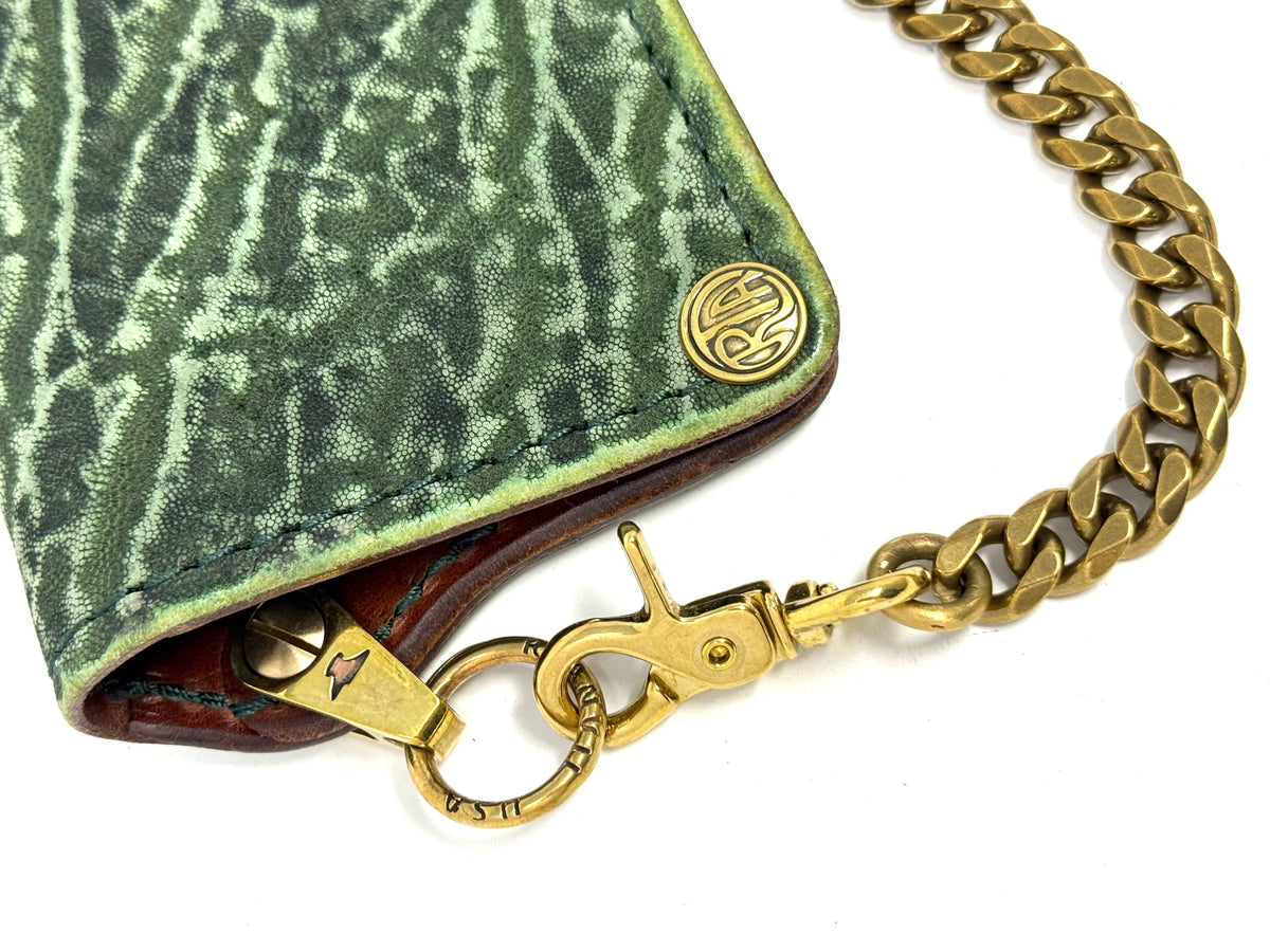 Anvil 5G Long Wallet - Antiqued Green Elephant &amp; Chain