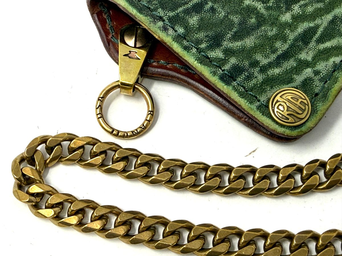 Anvil 5G Long Wallet - Antiqued Green Elephant &amp; Chain