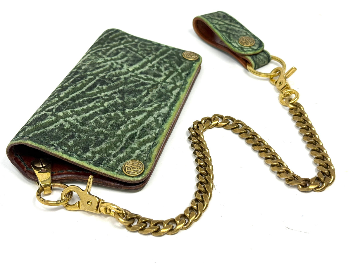 Anvil 5G Long Wallet - Antiqued Green Elephant &amp; Chain