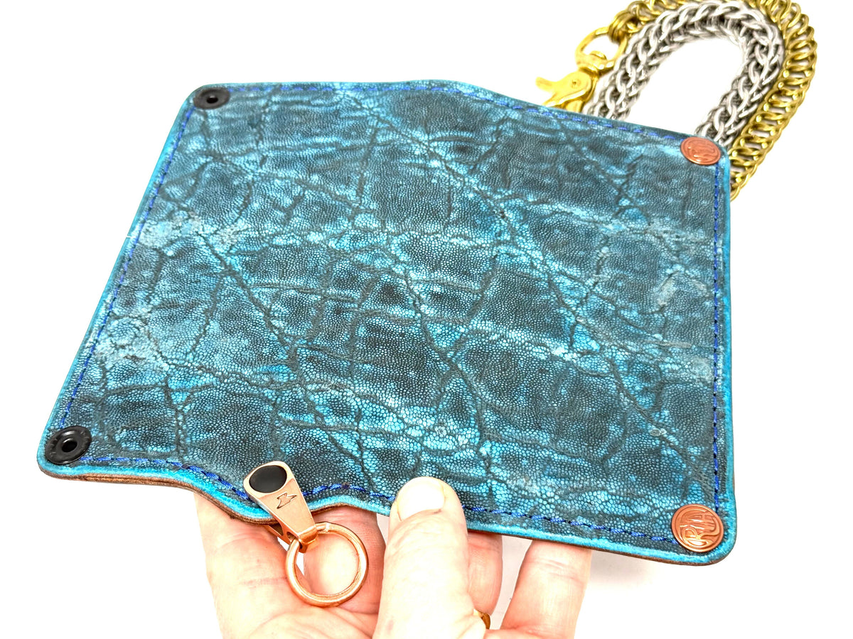 Anvil 5G Long Wallet - Antiqued Turquoise Elephant