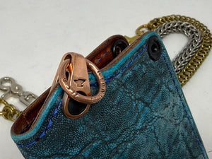 Anvil 5G Long Wallet - Antiqued Turquoise Elephant