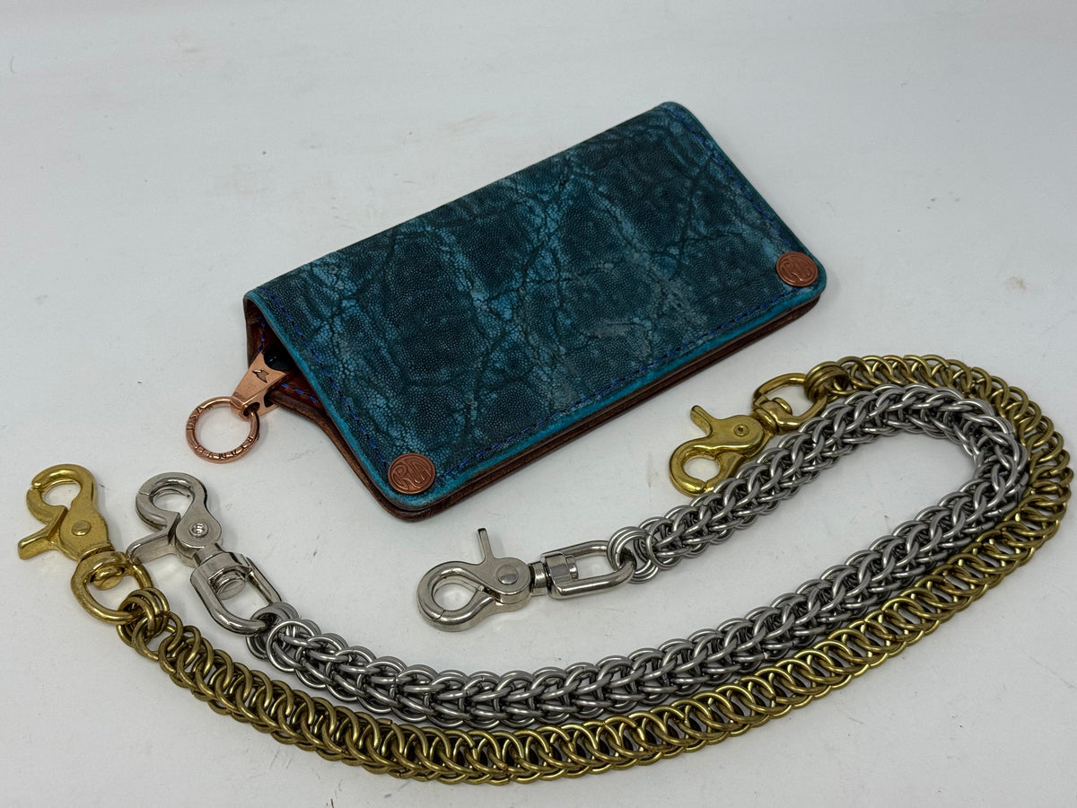 Anvil 5G Long Wallet - Antiqued Turquoise Elephant
