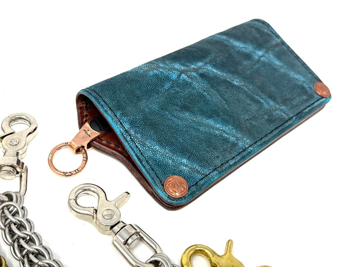 Anvil 5G Long Wallet - Antiqued Turquoise Elephant