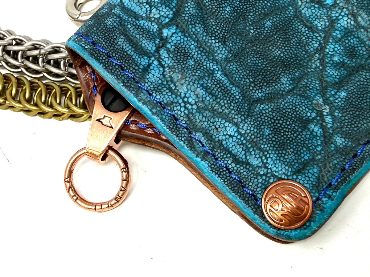Anvil 5G Long Wallet - Antiqued Turquoise Elephant