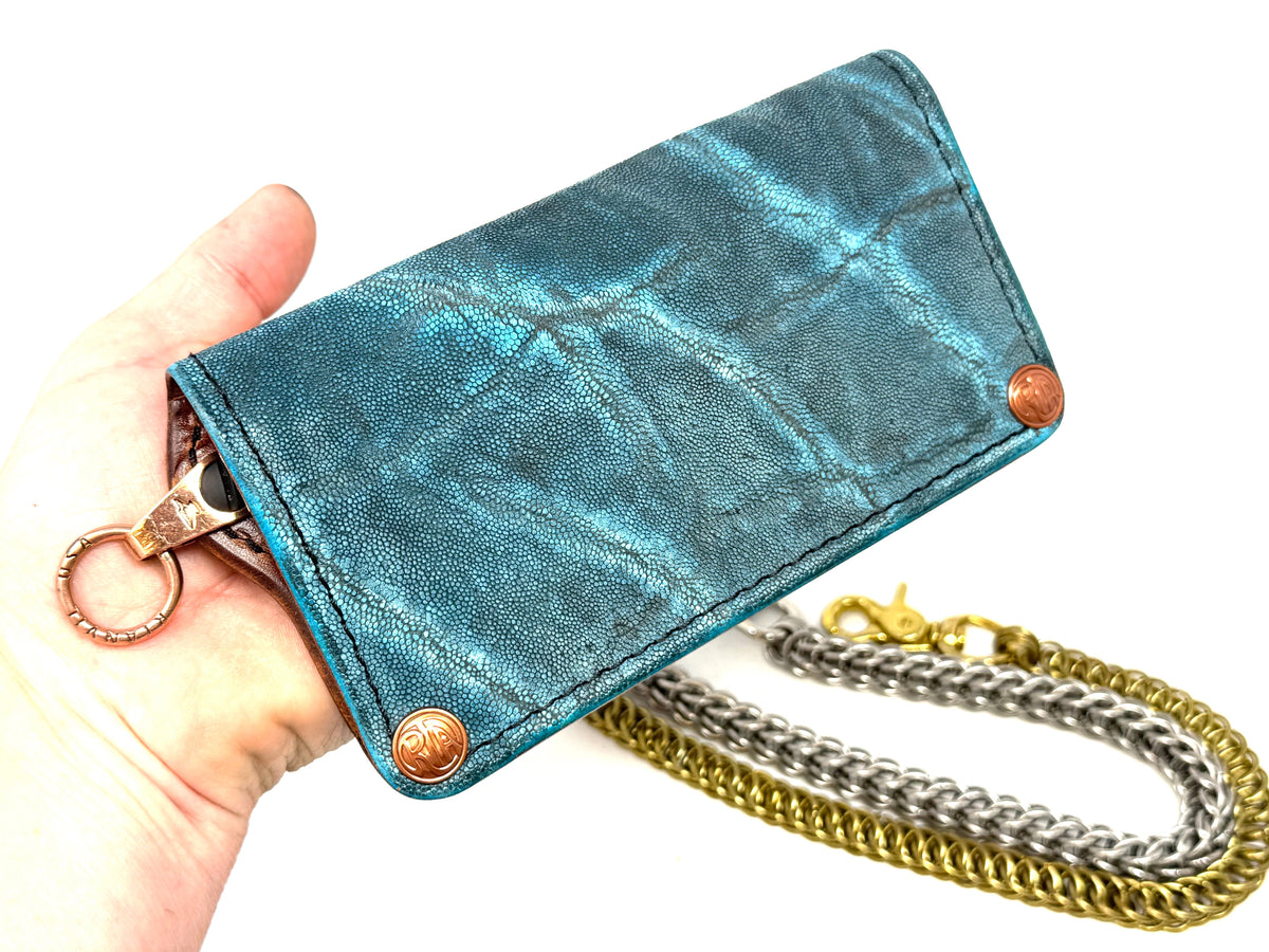 Anvil 5G Long Wallet - Antiqued Turquoise Elephant