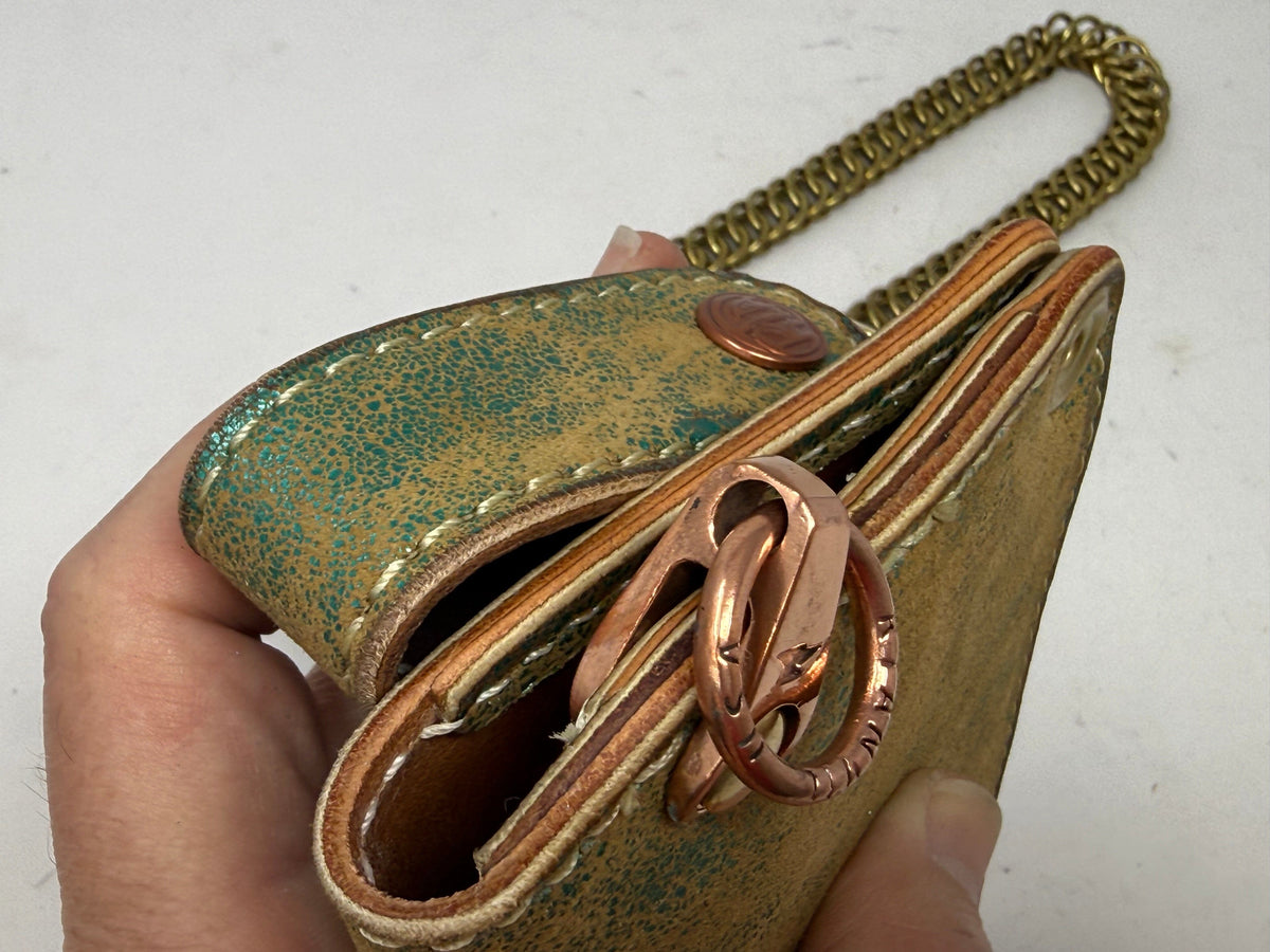 Anvil 5G Long Wallet - “Fallout Teal” Lambskin