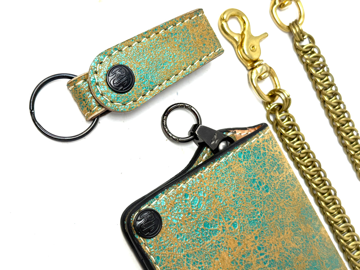 Anvil 5G Long Wallet - “Fallout Teal” Lambskin