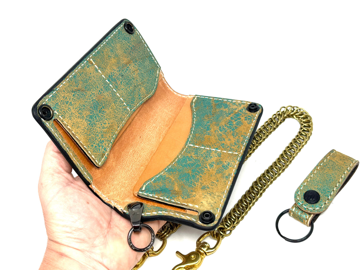 Anvil 5G Long Wallet - “Fallout Teal” Lambskin
