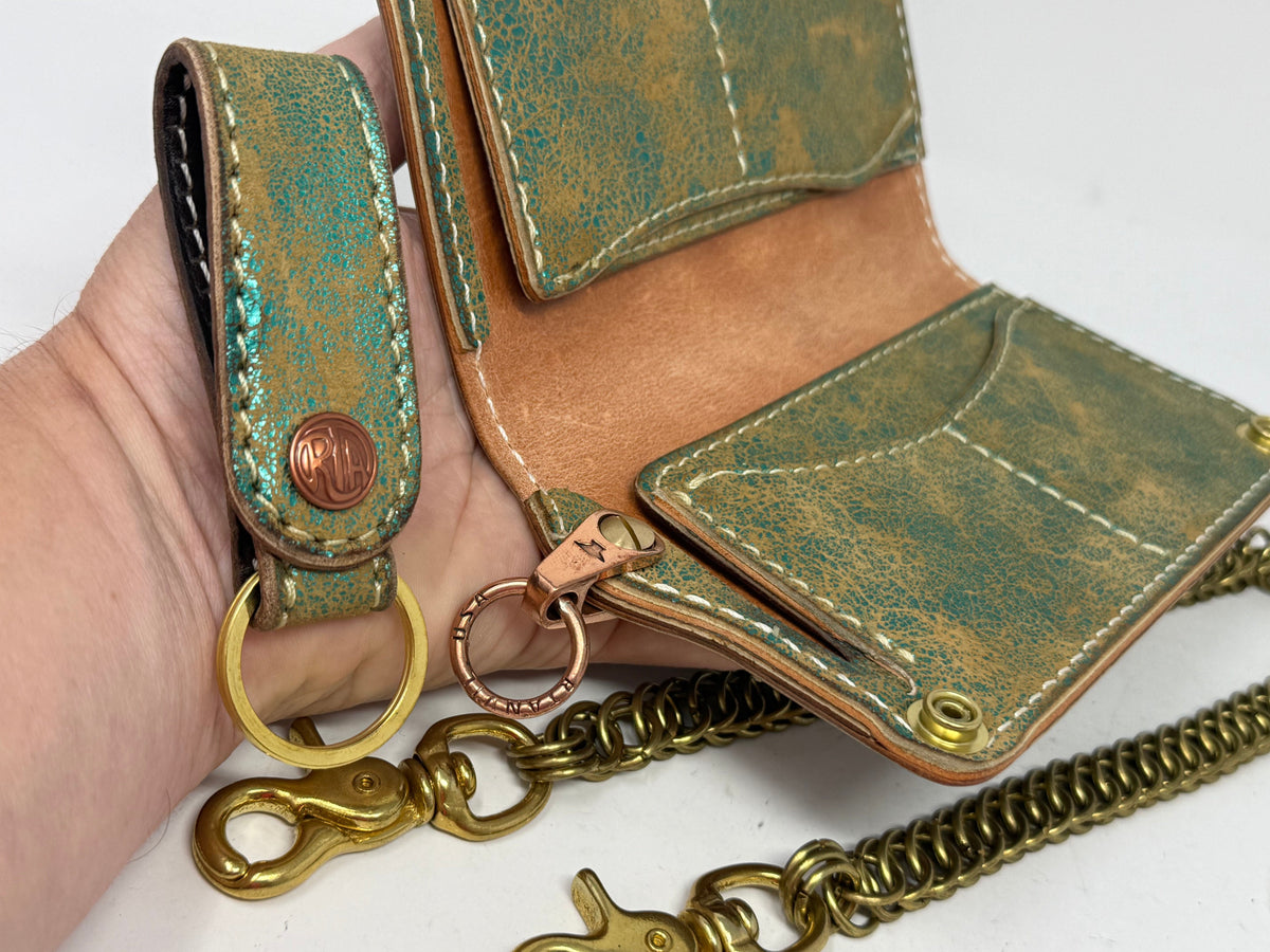 Anvil 5G Long Wallet - “Fallout Teal” Lambskin