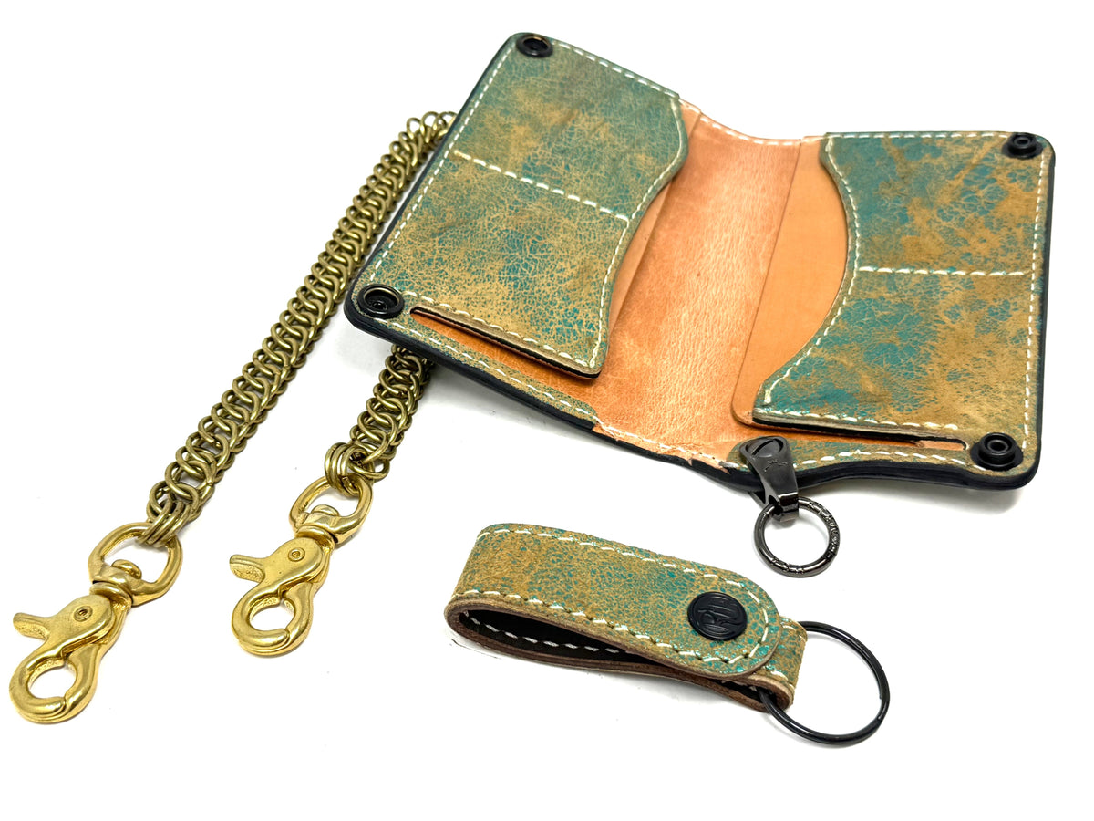 Anvil 5G Long Wallet - “Fallout Teal” Lambskin