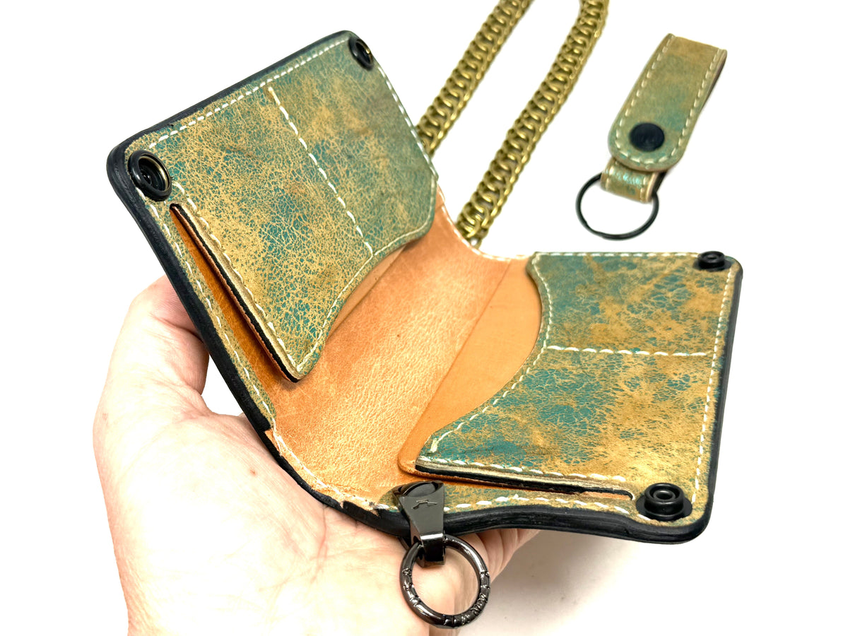 Anvil 5G Long Wallet - “Fallout Teal” Lambskin