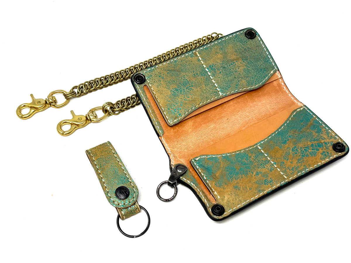 Anvil 5G Long Wallet - “Fallout Teal” Lambskin