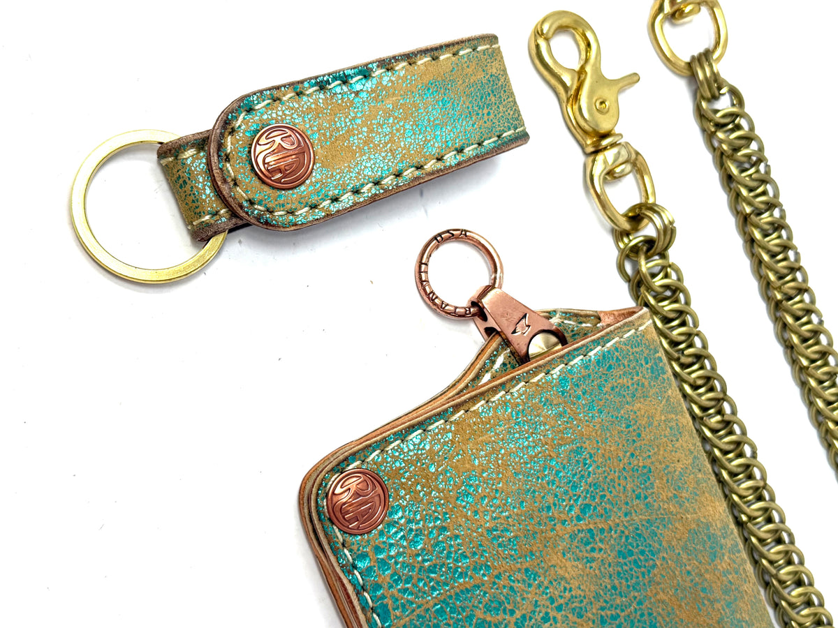 Anvil 5G Long Wallet - “Fallout Teal” Lambskin
