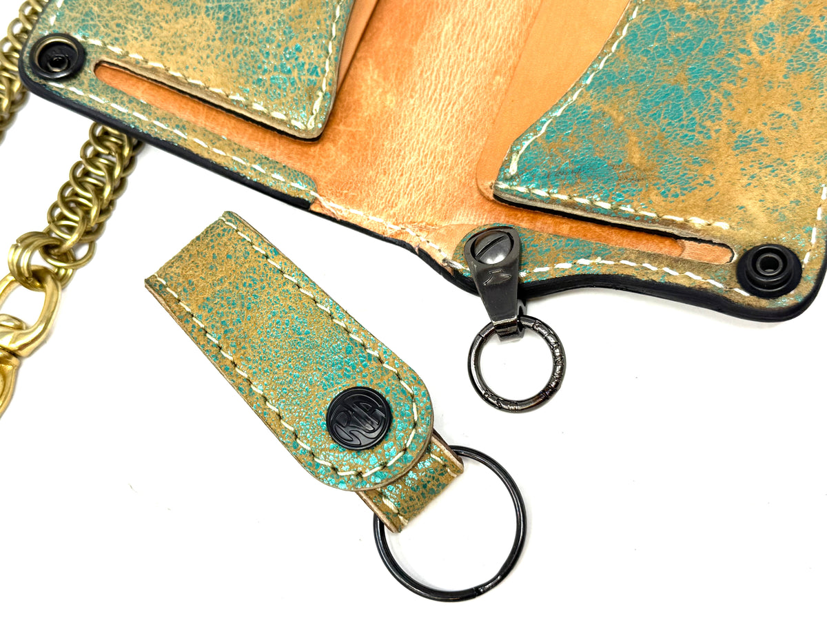 Anvil 5G Long Wallet - “Fallout Teal” Lambskin