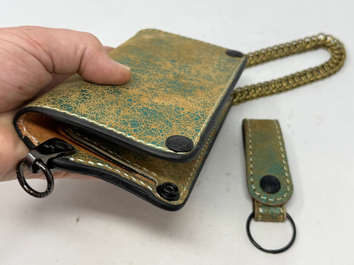 Anvil 5G Long Wallet - “Fallout Teal” Lambskin