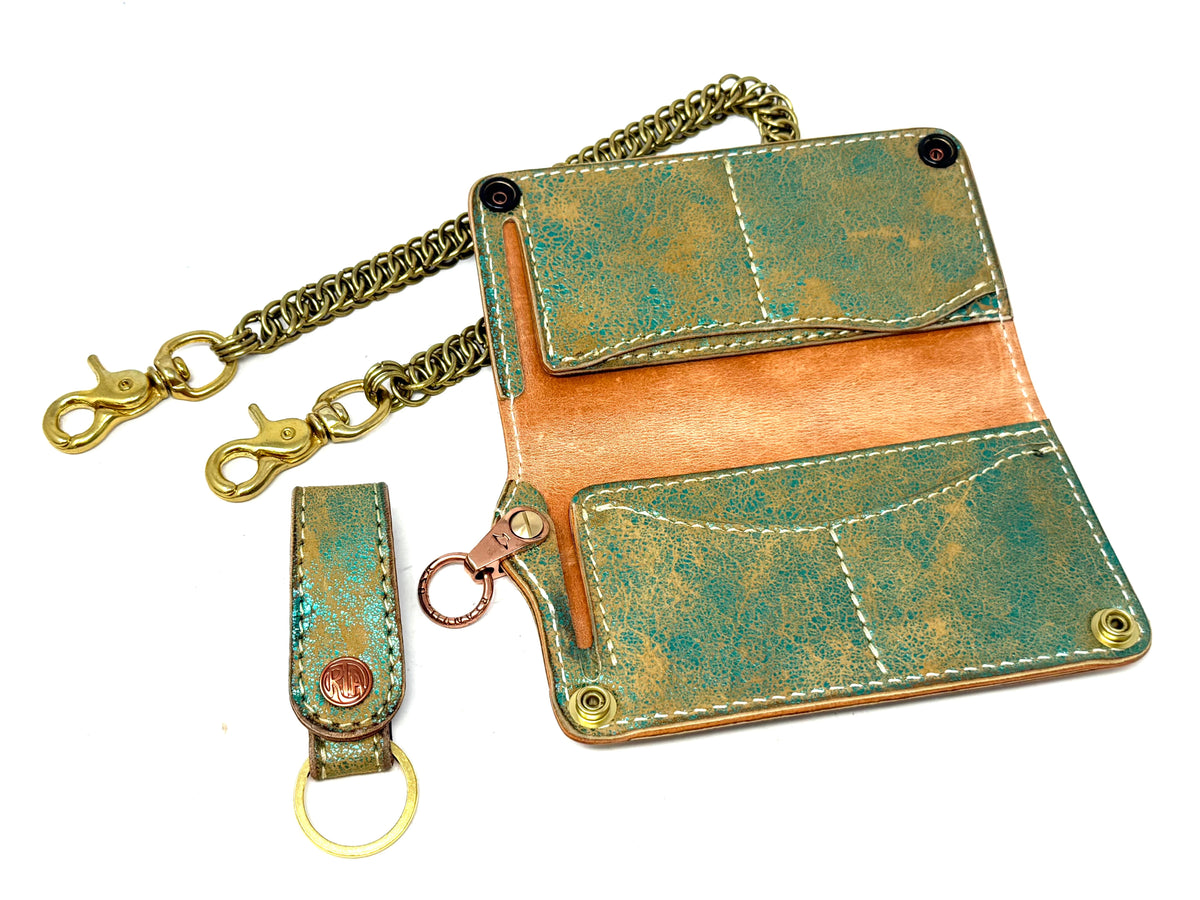 Anvil 5G Long Wallet - “Fallout Teal” Lambskin
