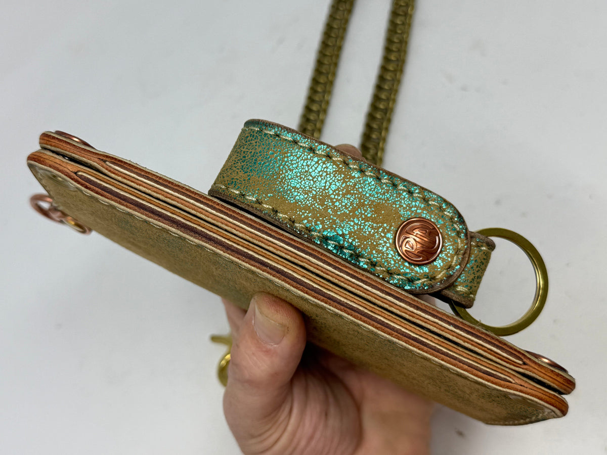 Anvil 5G Long Wallet - “Fallout Teal” Lambskin