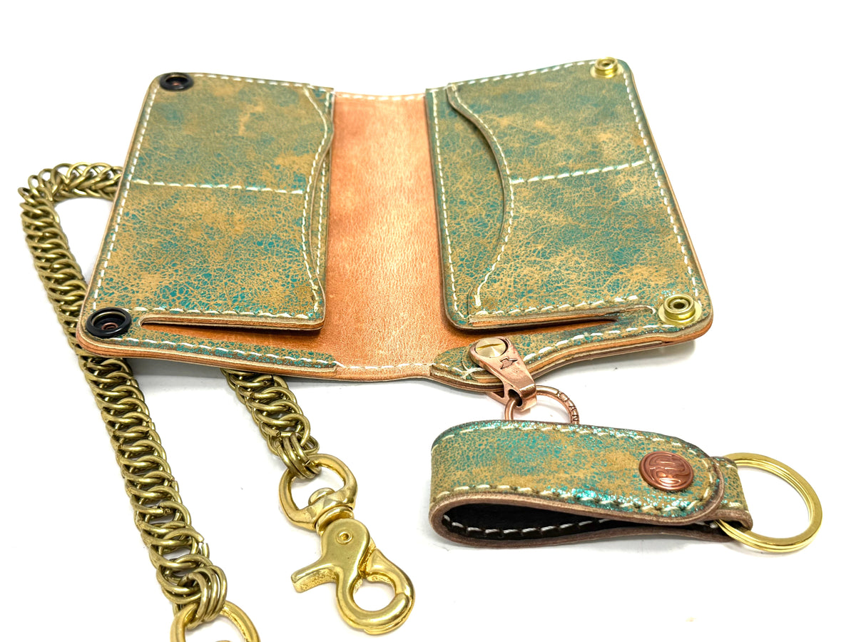 Anvil 5G Long Wallet - “Fallout Teal” Lambskin