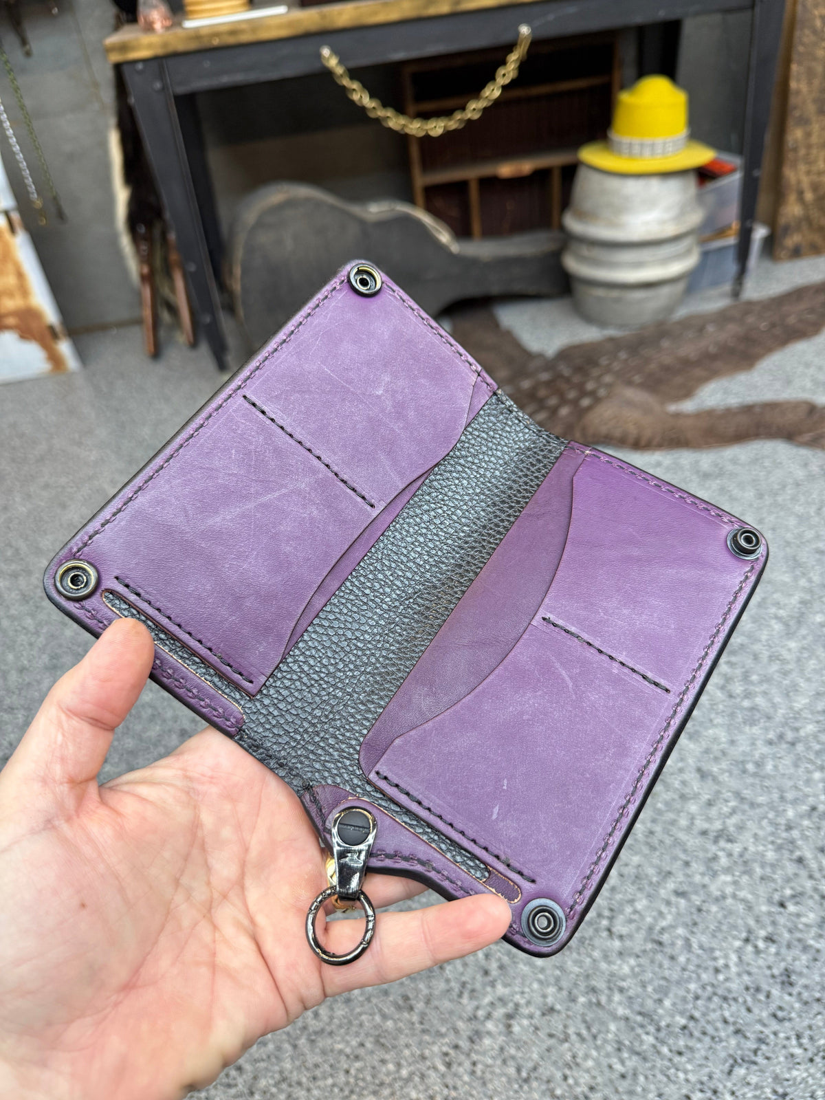 Anvil 5G Long Wallet -  Purple Hermann Oak
