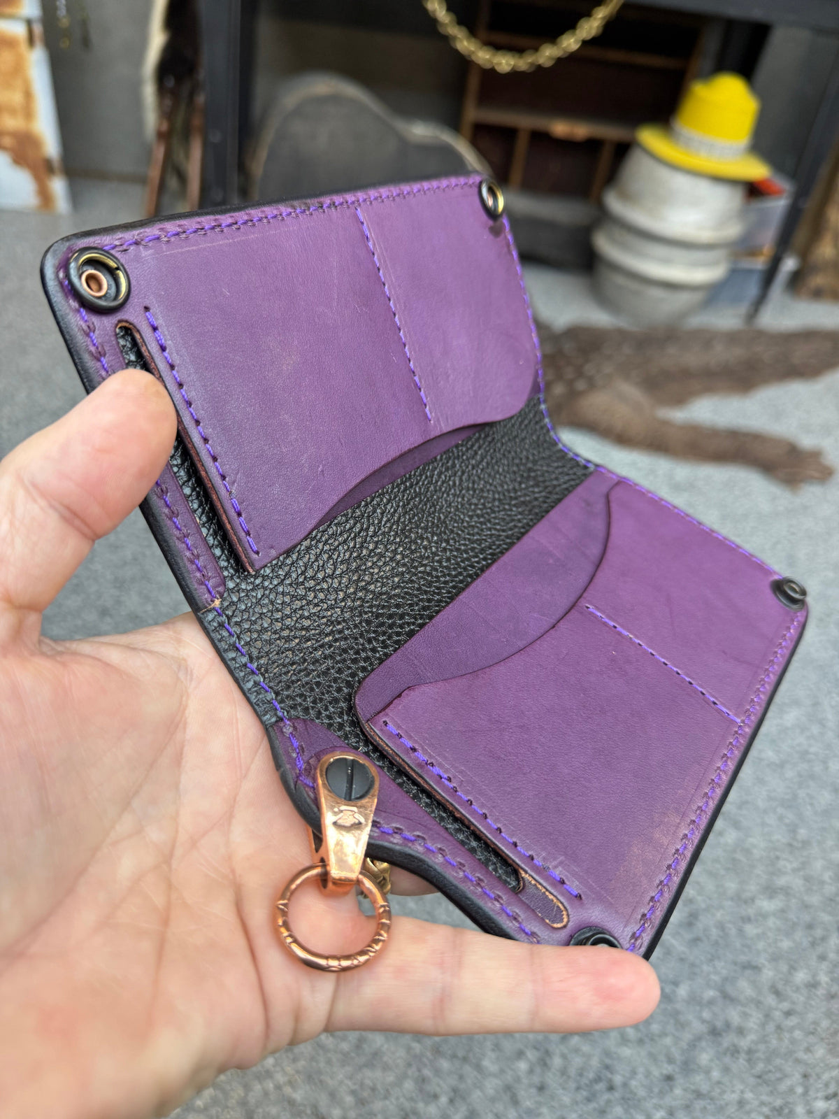 Anvil 5G Long Wallet -  Purple Hermann Oak
