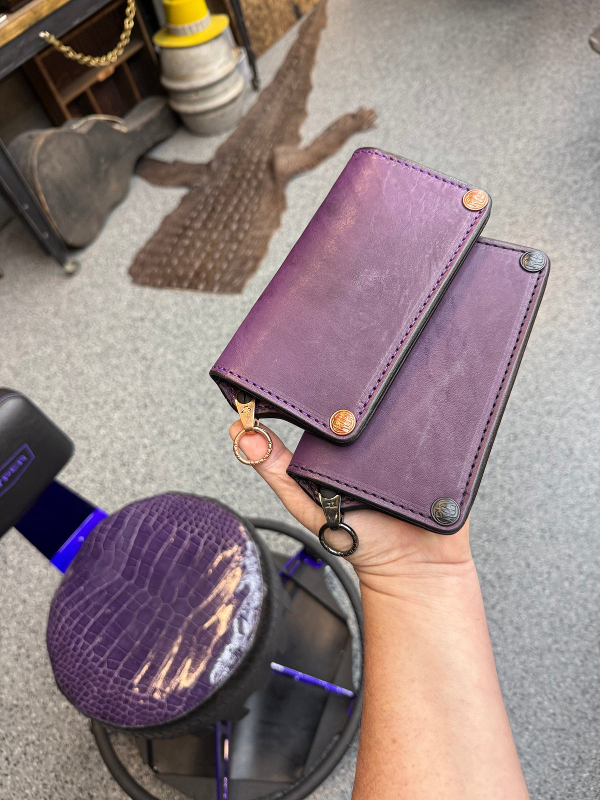 Anvil 5G Long Wallet -  Purple Hermann Oak