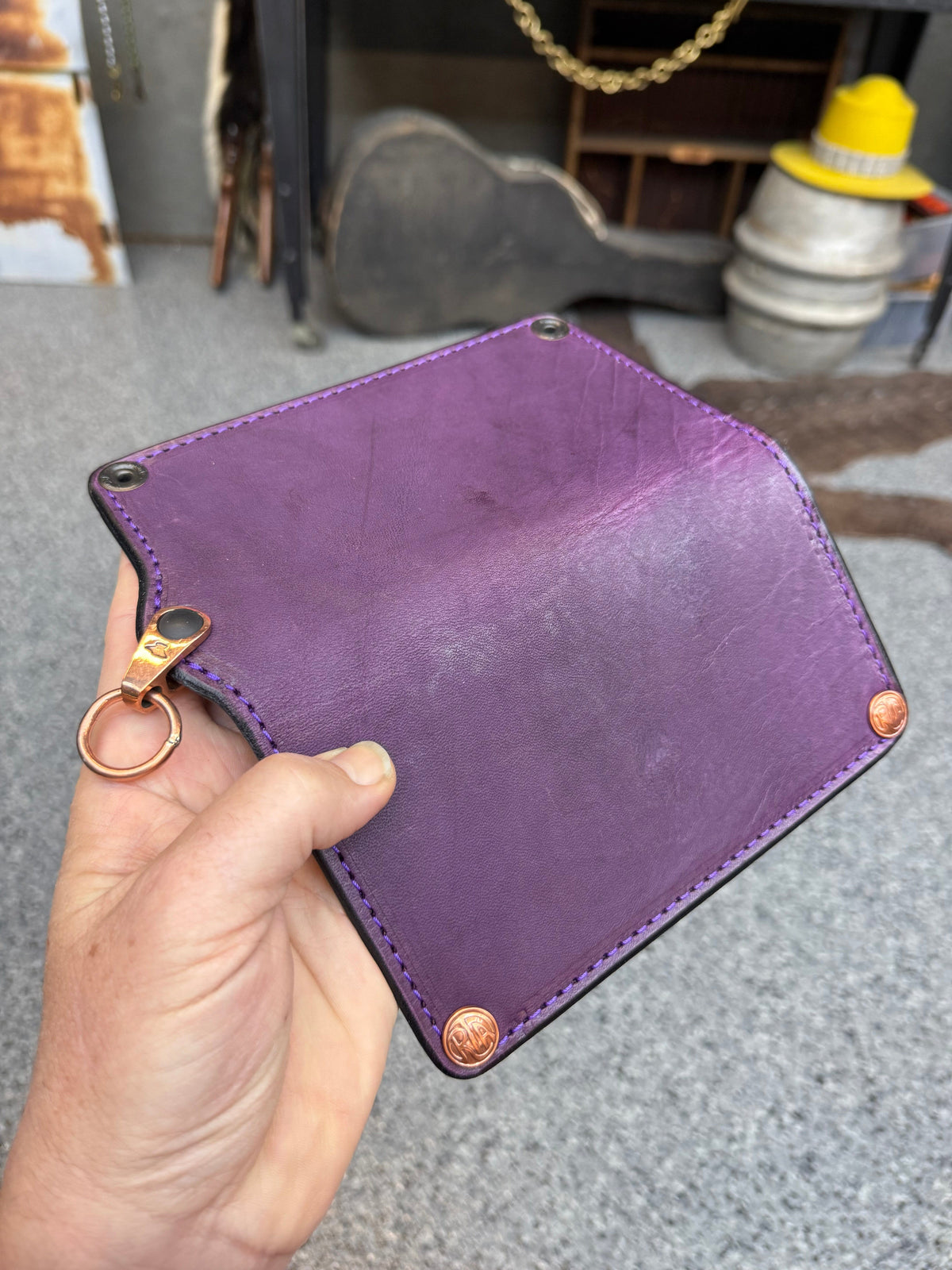 Anvil 5G Long Wallet -  Purple Hermann Oak